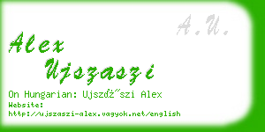 alex ujszaszi business card